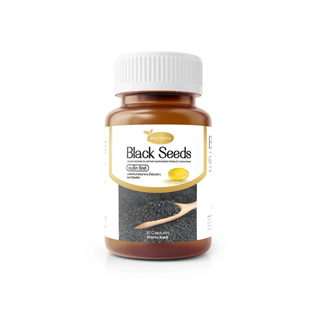 น้ำมันงาดำสกัดเย็น Black Seeds Protriva